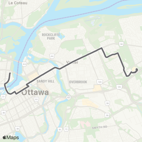 OC Transpo Gatineau - Blair map