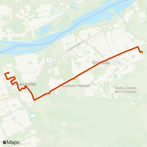 OC Transpo Millennium - La Cité map