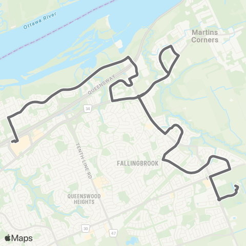 OC Transpo Parliament / Parlement - Blair / La Cité map