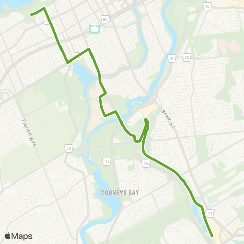 OC Transpo Bayview - Greenboro map