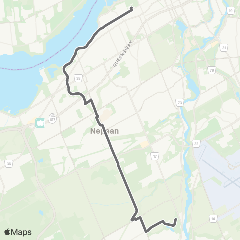 OC Transpo Tunney's Pasture - Leikin map