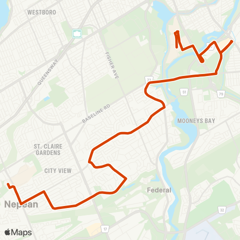 OC Transpo Carleton - Baseline map