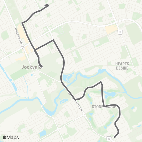 OC Transpo Barrhaven Centre - Golflinks map