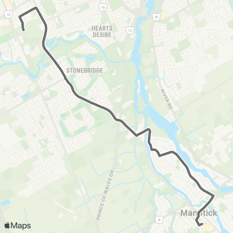 OC Transpo Manotick - Barrhaven Centre map