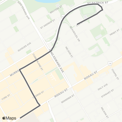 OC Transpo De La Salle map