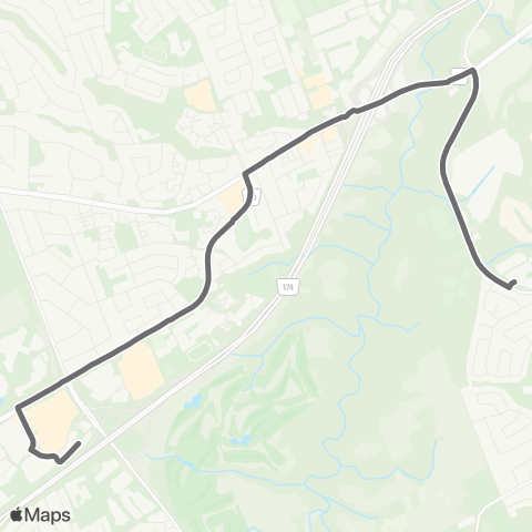 OC Transpo Ecole Louis Riel - Blair map