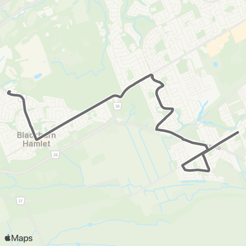 OC Transpo Ecole Louis Riel - Orleans map