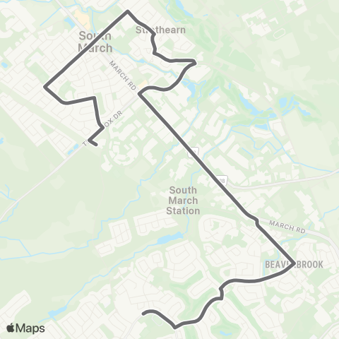 OC Transpo All Saints H.S. - Kanata map