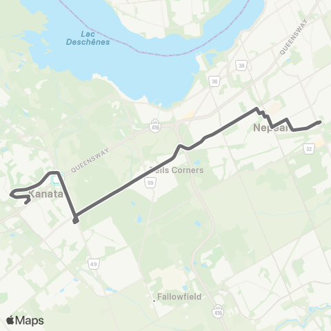 OC Transpo Merivale HS map