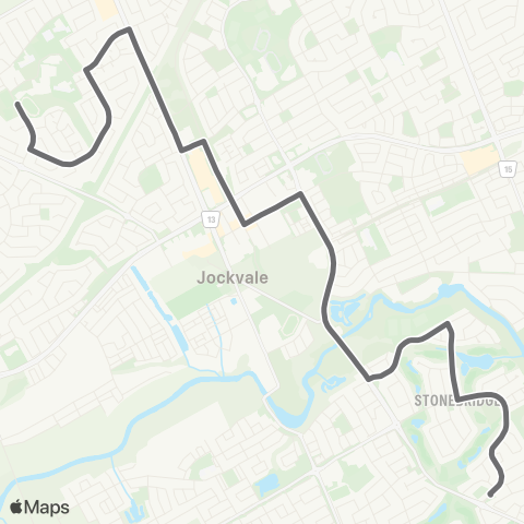 OC Transpo John McCrae - Golflinks map