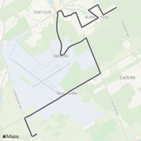 OC Transpo St. Francis Xavier HS map