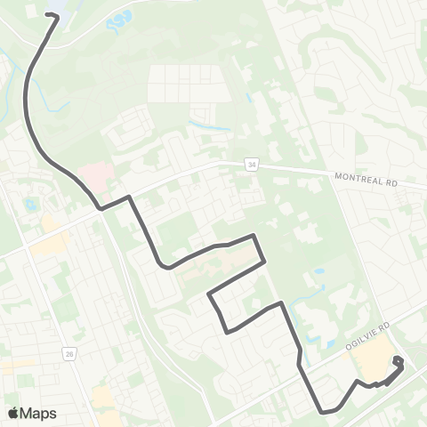 OC Transpo Blair - Aviation map