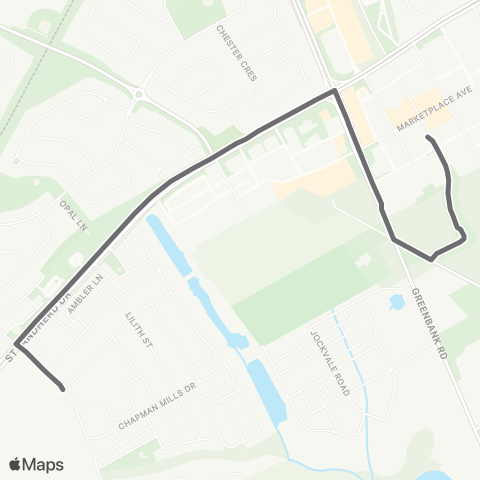 OC Transpo Marketplace 1A - Pierre-De-Blois map