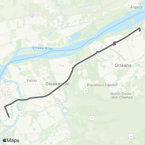 OC Transpo Trim 2A - Lansdowne map