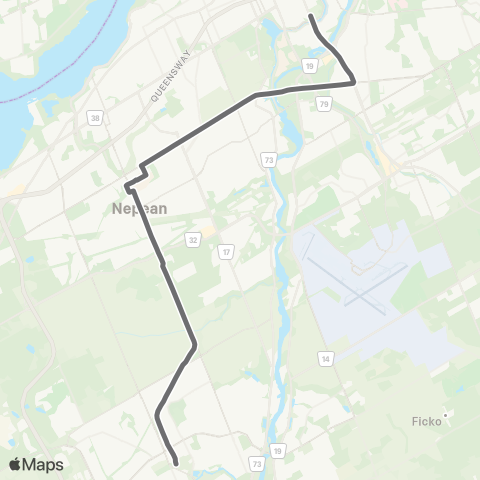 OC Transpo Barrhaven Centre 2A - Lansdowne map