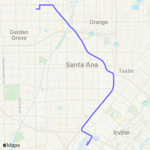 OCTA Apta Shuttle map