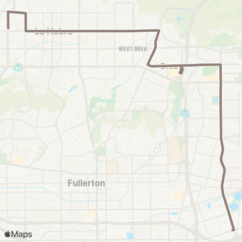 OCTA La Habra - Anaheim map