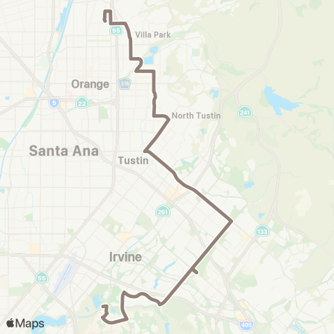 OCTA Orange - Irvine map