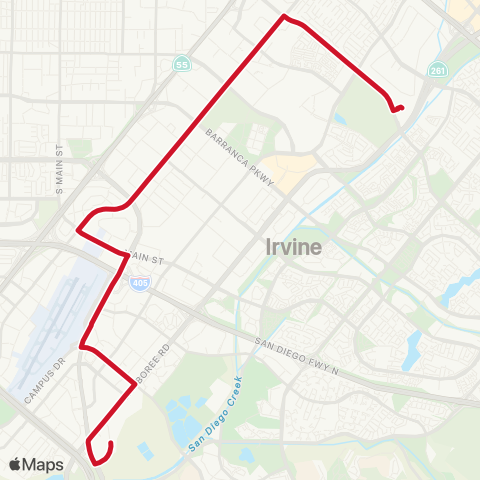 OCTA Tustin Station - Newport Beach map