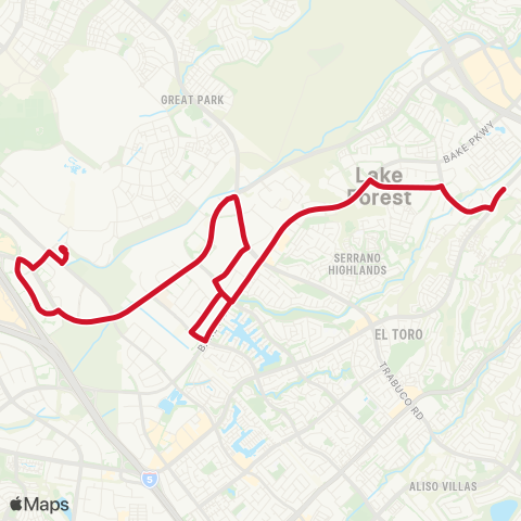 OCTA Irvine Metrolink Station - Lake Forest map