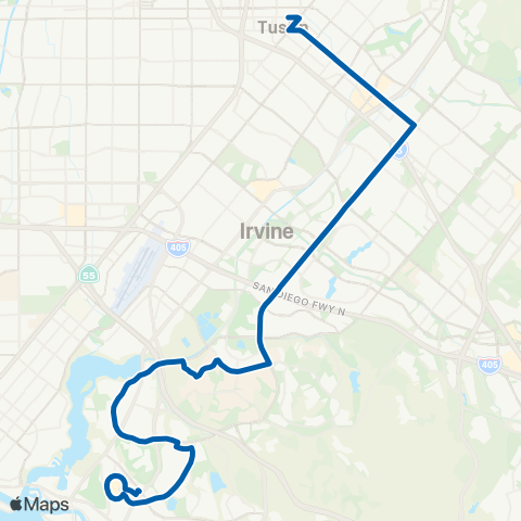 OCTA Tustin - Newport Beach map