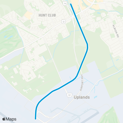 OC Transpo South Keys <> Airport | Aéroport map