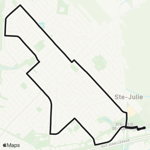 exo Sainte-Julie Sainte-Julie (N.P.-Lapierre) map