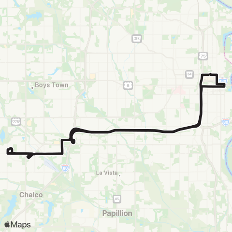 Metro Millard Express map