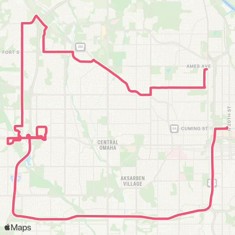 Metro 108th / Fort map