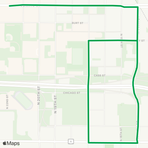 Metro Green Route / Downtown map