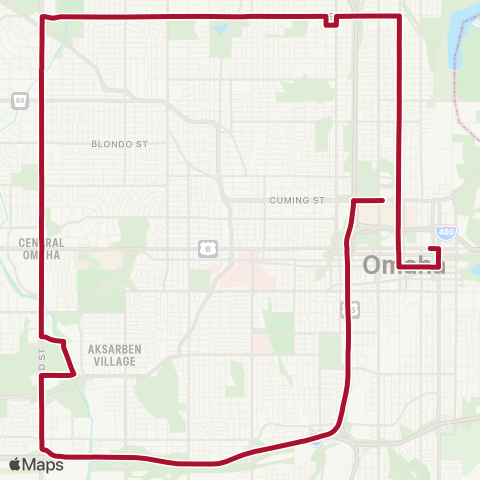 Metro 72nd / Ames Avenue map