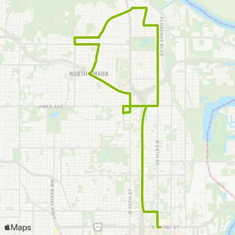 Metro North Omaha map