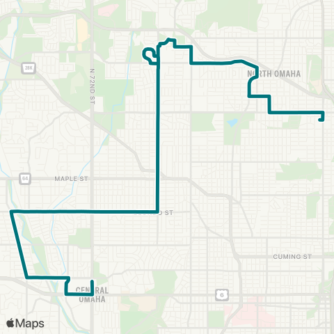 Metro 60th / Blondo Street map