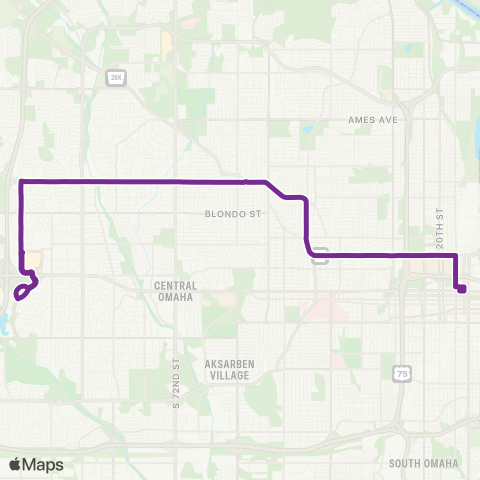 Metro Maple Street map