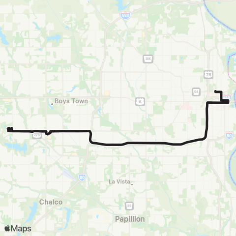 Metro West Center Express map