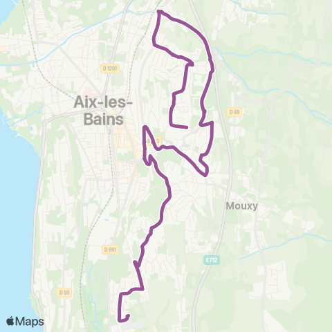 Ondéa - Lignes scolaires Chemin des Griattes - Lycée Marlioz map