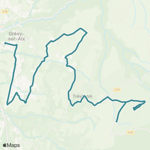 Ondéa - Lignes scolaires Véniper - Collège de Grésy map