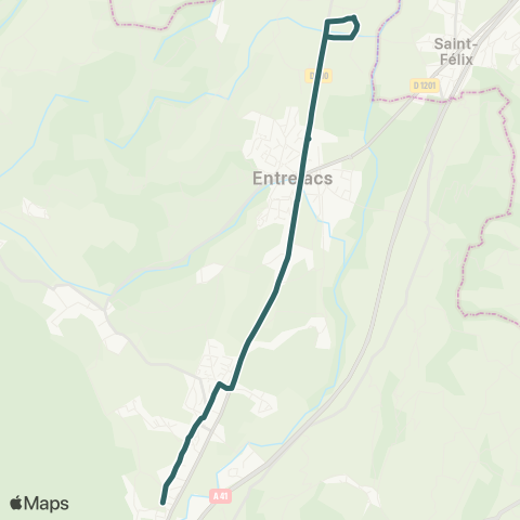 Ondéa - Lignes scolaires Savigny - Pôle d'échanges Entrelacs map