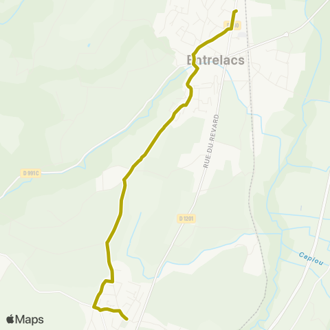 Ondéa - Lignes scolaires La Rippe - Pôle d'échanges Entrelacs map