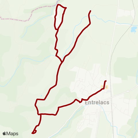 Ondéa - Lignes scolaires Les Terrasses d'Albens - Pôle d'échanges Entrelacs map