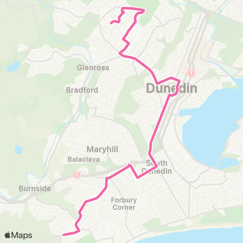 Orbus Dunedin Corstorphine - City - Wakari map