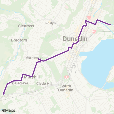 Orbus Dunedin Balaclava - City - Logan Park map