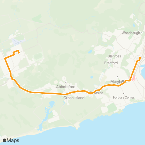 Orbus Dunedin Mosgiel - City Express map