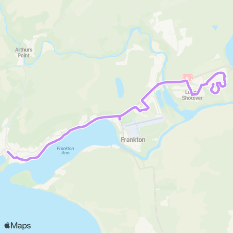 Orbus Queenstown Queenstown to Lake Hayes Express map