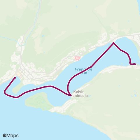 Orbus Queenstown Queenstown to Hilton map