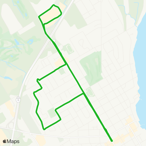 Orillia Transit North map