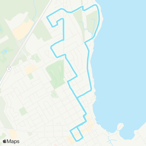 Orillia Transit Laclie map