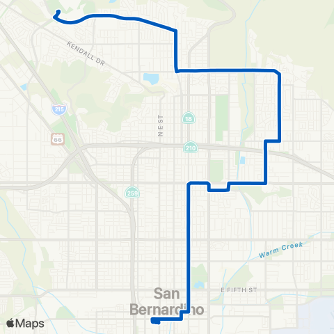 Omnitrans Cal State / Sierra Way / San Bernardino map