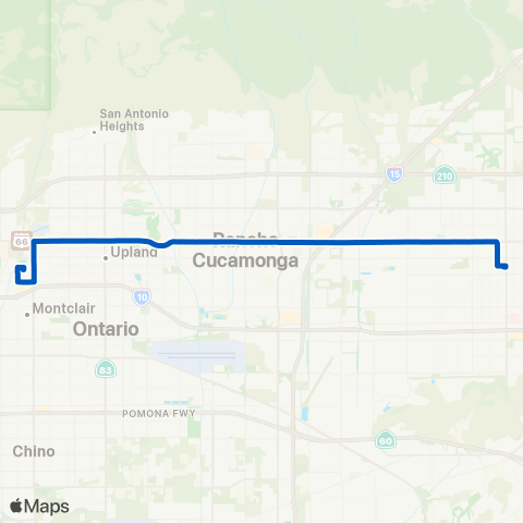 Omnitrans Fontana / Foothill / Montclair map