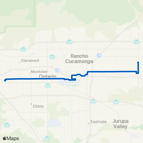 Omnitrans Fontana / Ontario / Ont Airport / Pomona map